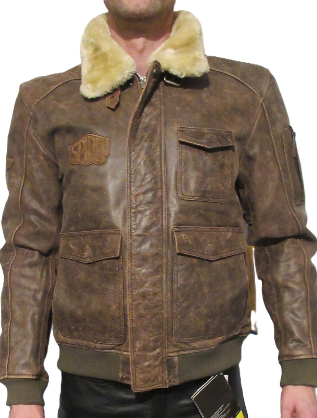 Kurtka skórzana motocyklowa Spirit Motors pilotka